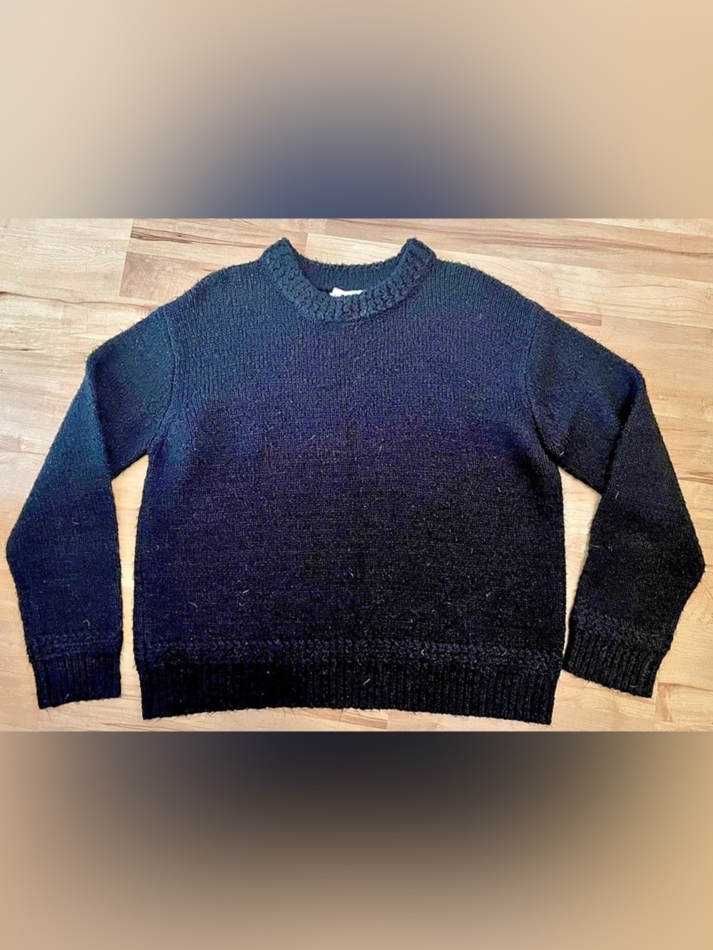DOUBLE ZERO Black Crewneck Sweater Size Large Like New